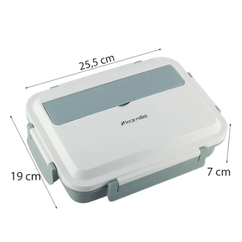 Ланчбокс 1000 мл (корпус пластик/внутр. темнисть неірж.сталь) комбінований KAMILLE Житомир - фото 3