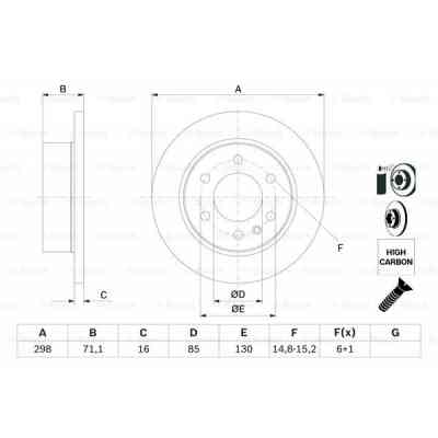 Гальмівний диск Bosch 0 986 479 295 Вінниця