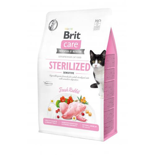 Корм сухой Brit Care Cat Grain Free Sterilized Sensitive для стерилизованных кошек с чувствительным пищеварением с кроликом 400 г Киев - изображение 1