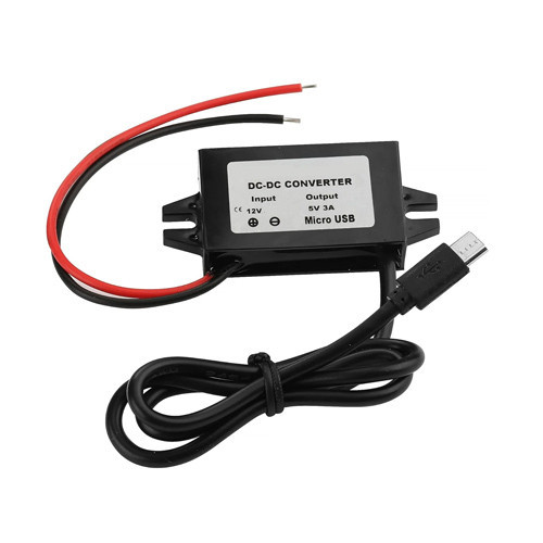 Преобразователь напряжения 12В–5В 3А MicroUSB для авто, скрытая проводка регистратора и гаджетов Киев - изображение 1