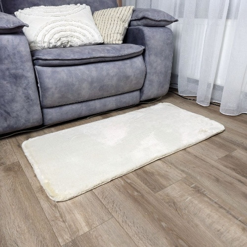 Килимок для підлоги з еко-хутра ТМ Dariana Elegant 75*150 см ванільно-бежевий Житомир - изображение 3