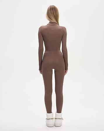 Женский повседневный термо костюм двойка: боди и лосины из ткани пума Мокко, 44/46 Одесса