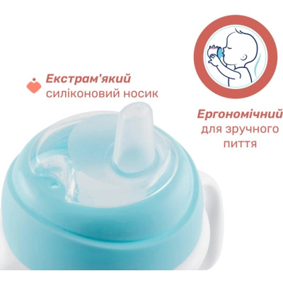Поильник-непроливайка Chicco Transition Cup 200 мл. від 4 місяців (блакитна) (06911.25) Винница - изображение 7