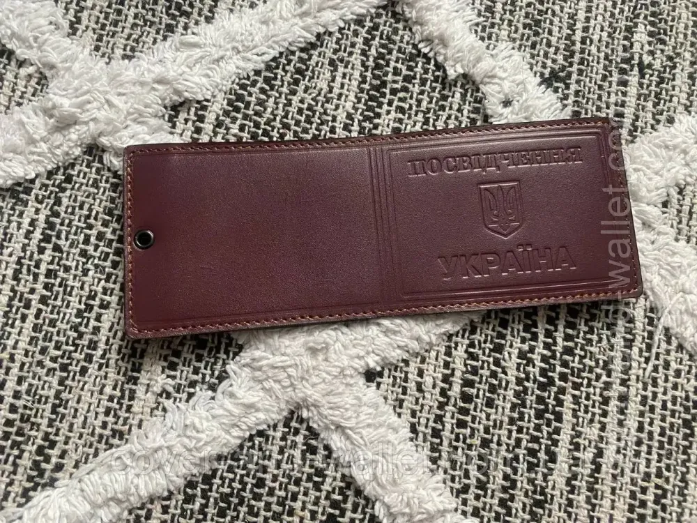 Універсальна обкладинка з гладкої глянсової шкіри "Посвідчення Україна" Київ - фото 5