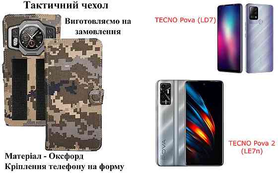 Тактический чехол для Realme C21, Realme C21Y, крепится к снаряжению на липучке Киев