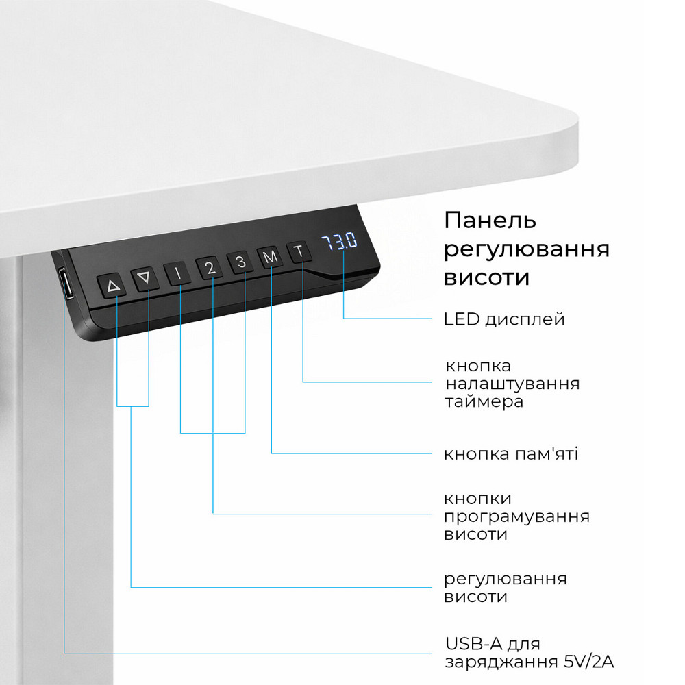 Комп'ютерний стіл OfficePro ODE1880W ( 25476 ) Харків - фото 2