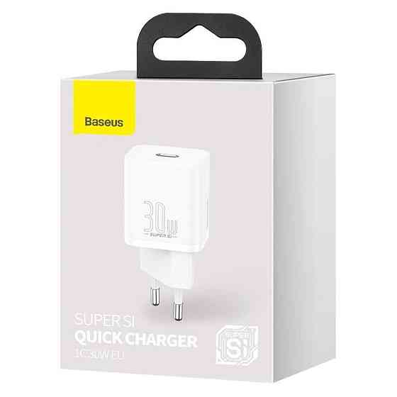 Мережевий зарядний пристрій Baseus Super Si quick charger IC 30W EU White Київ