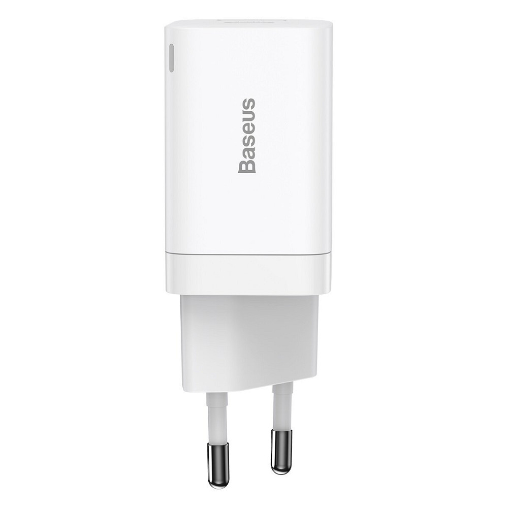 Мережевий зарядний пристрій Baseus Super Si Pro Quick Charger C+U 30W EU White Киев - изображение 1
