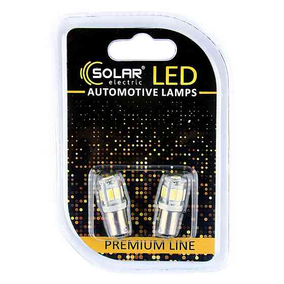 LED автолампа Solar 12V T8.5 BA9s 9SMD white, 2шт Киев