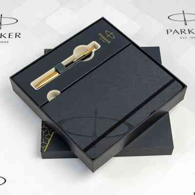 Ручка кулькова Parker URBAN 17 Muted Black GT BP + блокнот Parker + подар.упаковка GIFT24 (30 035b24) Вінниця