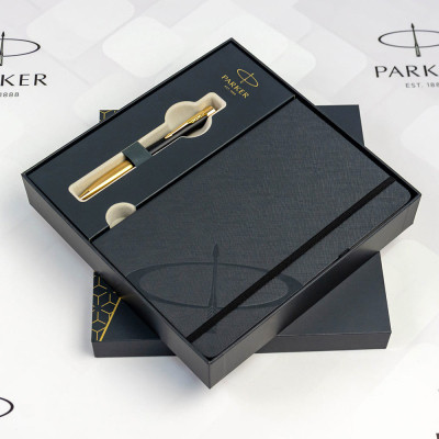 Ручка кулькова Parker URBAN 17 Muted Black GT BP + блокнот Parker + подар.упаковка GIFT24 (30 035b24) Вінниця - фото 5