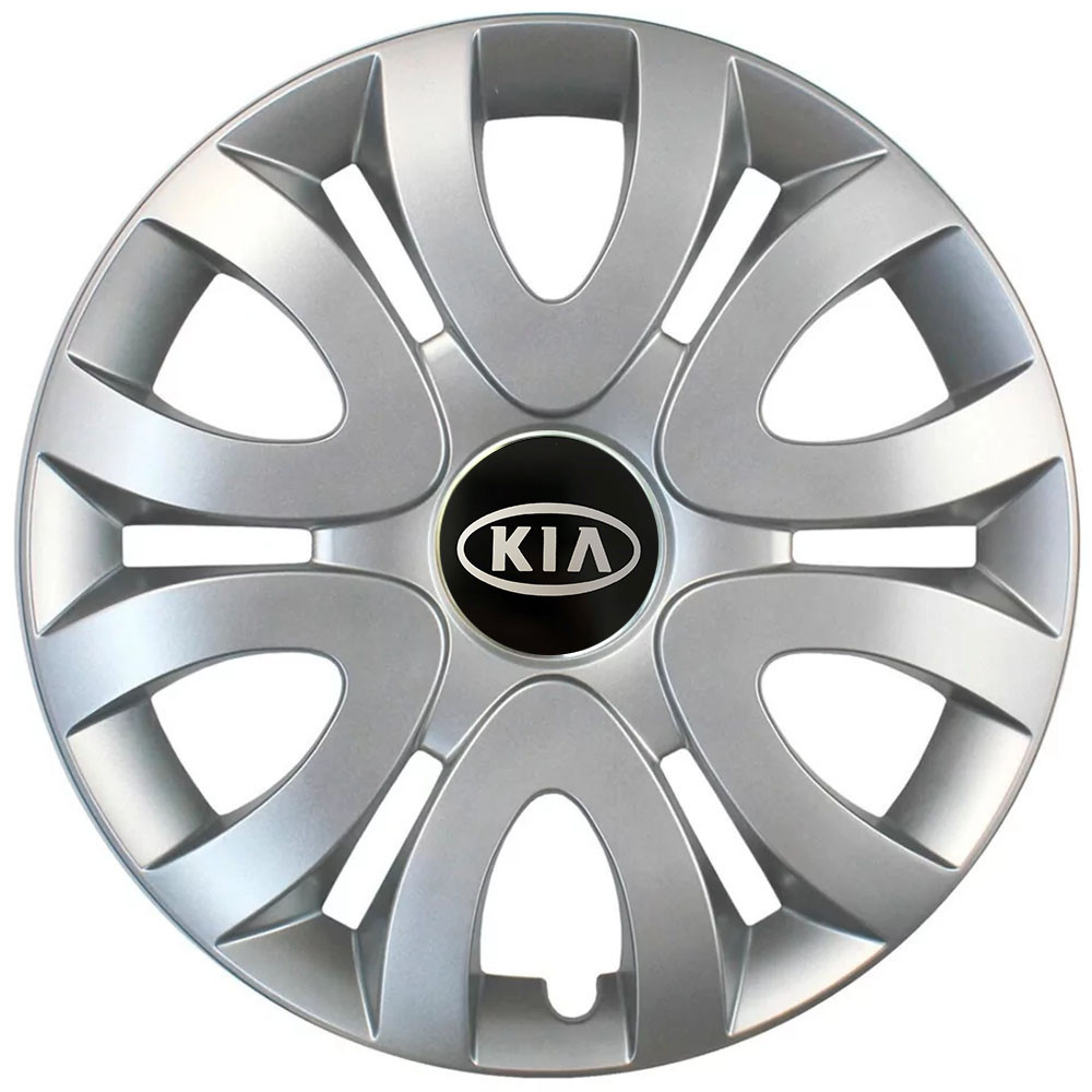 Автомобильные модельные колпаки R15 Kia 330 4шт, SJS, серебряные Киев - изображение 1