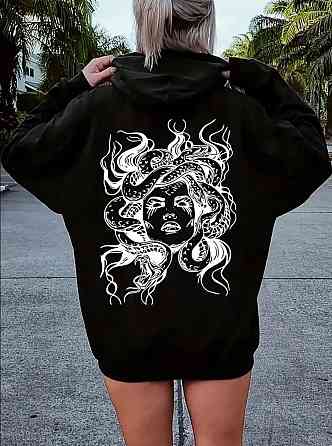 Женская стильная худи с принтом трехнитка на флисе Одесса