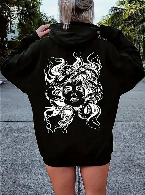 Женская стильная худи с принтом трехнитка на флисе Одесса - изображение 1