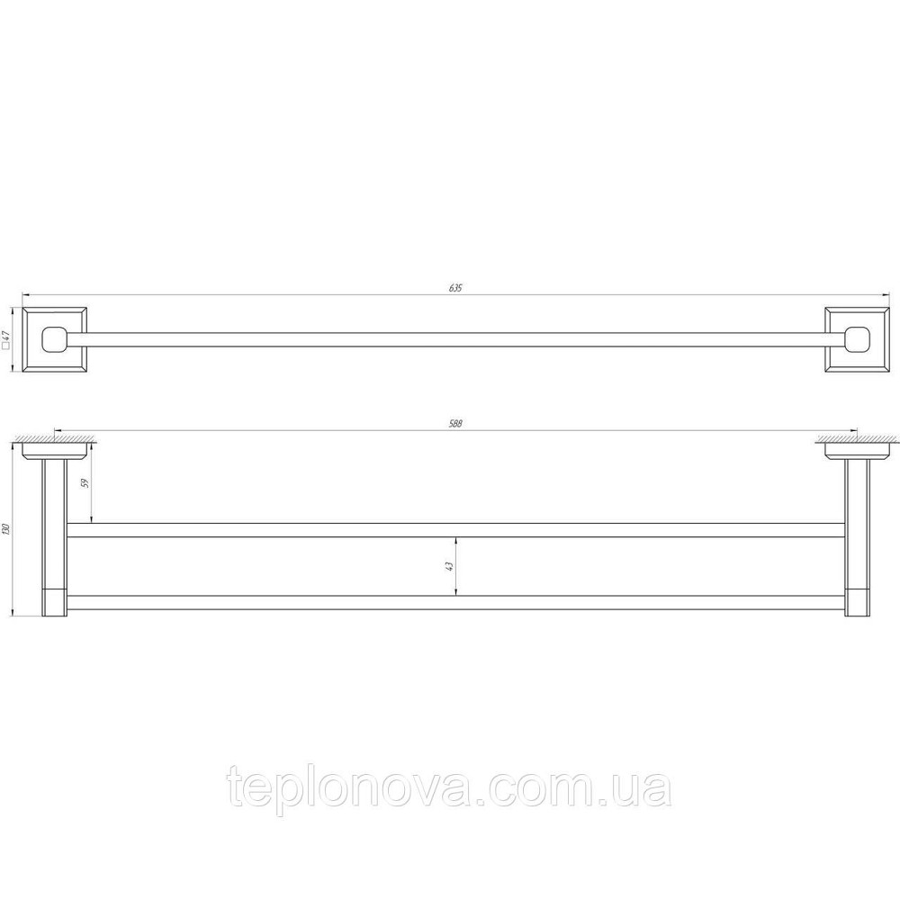 Держатель полотенец TOPAZ TKB 9911/60 Черновцы - изображение 4