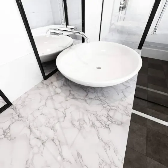 Самоклеящаяся пленка 5 м × 60 см, белый мрамор, декоративная пленка для мебели, стен, ремонта и творчества Одесса