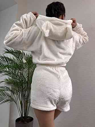 Жіноча тепла повсякденна махрова піжама щільна двостороння махра Одеса