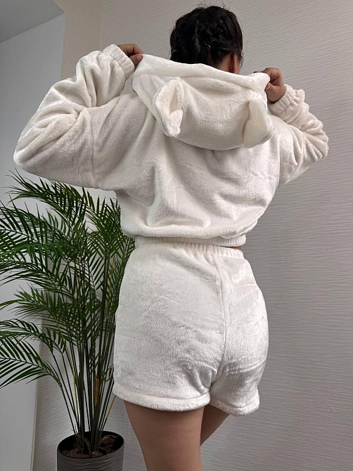 Женская теплая повседневная махровая пижама плотная двухсторонняя махра Одесса - изображение 5