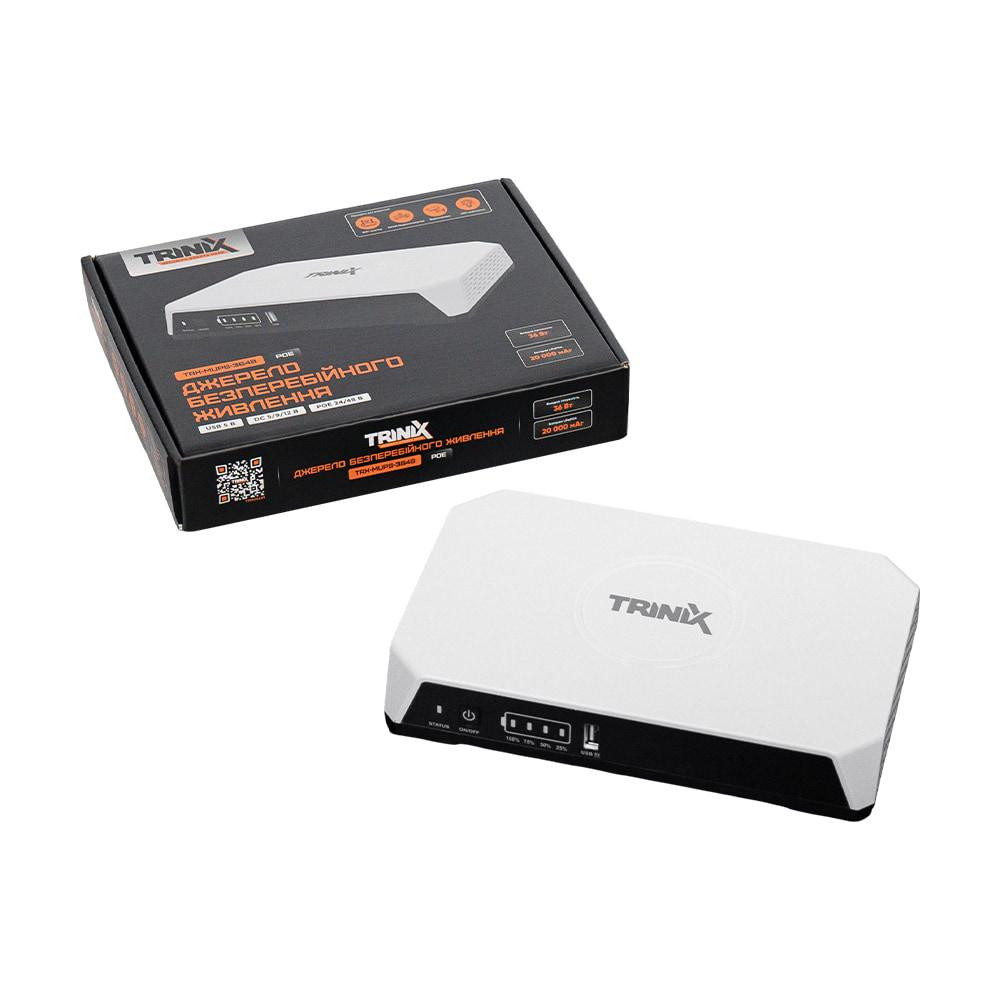 Джерело безперебійного живлення DC UPS Trinix TRX-MUPS-3648PoE (20000mAh LiFePo4) 5V/9V/12V/24V/48V/PoE, LiFePo4 4*5Ah, для Київ - фото 18