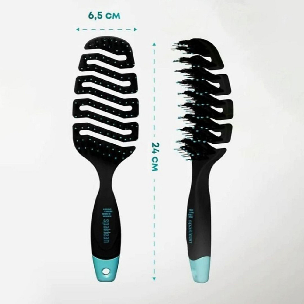 Щетка для бережного ухода и укладки волос антистатическая продувная Amazing Flex Brush Spaklean 1 шт Киев - изображение 12