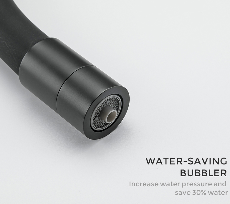 Кухонний змішувач Koer KB-72002-05 з виходом для питної води латунь чорний  (KR3384) Чернівці - фото 4