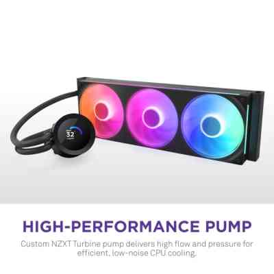 Система жидкостного охлаждения NZXT Kraken Plus RGB V2-360 mm AIO liquid cooler Bl (RL-KR360-B2) Винница