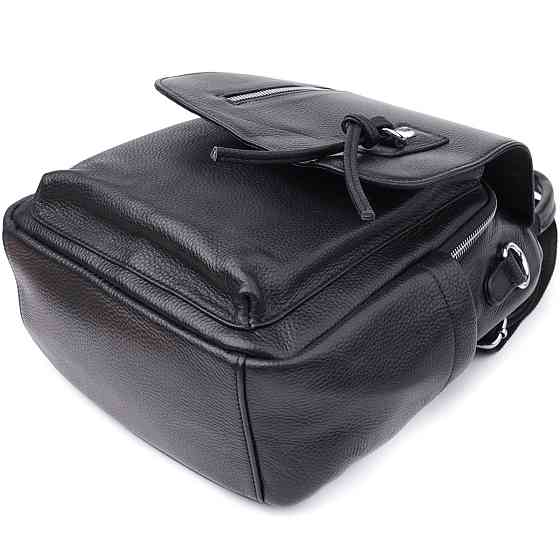 Классический женский рюкзак из натуральной кожи Vintage 23061 Черный Киев