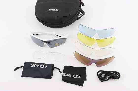 УЦІНКА Окуляри з набором для догляду, змінні лінзи 5шт, у твердому чохлі, білі SGL-V08 (незначні пятна фарби на оправі) Киев