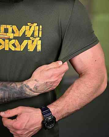 Тактична потовідвідна футболка Двостуй oliva ПП7718 Київ