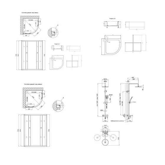 Комплект для душевой Latwa: Душевая кабина LLSC9090SATMIDGR2SET+Душевая система на 3 потребителя Киев