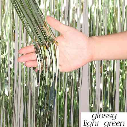 Дождик для фотозоны 1 м на 1 м салатовый Киев