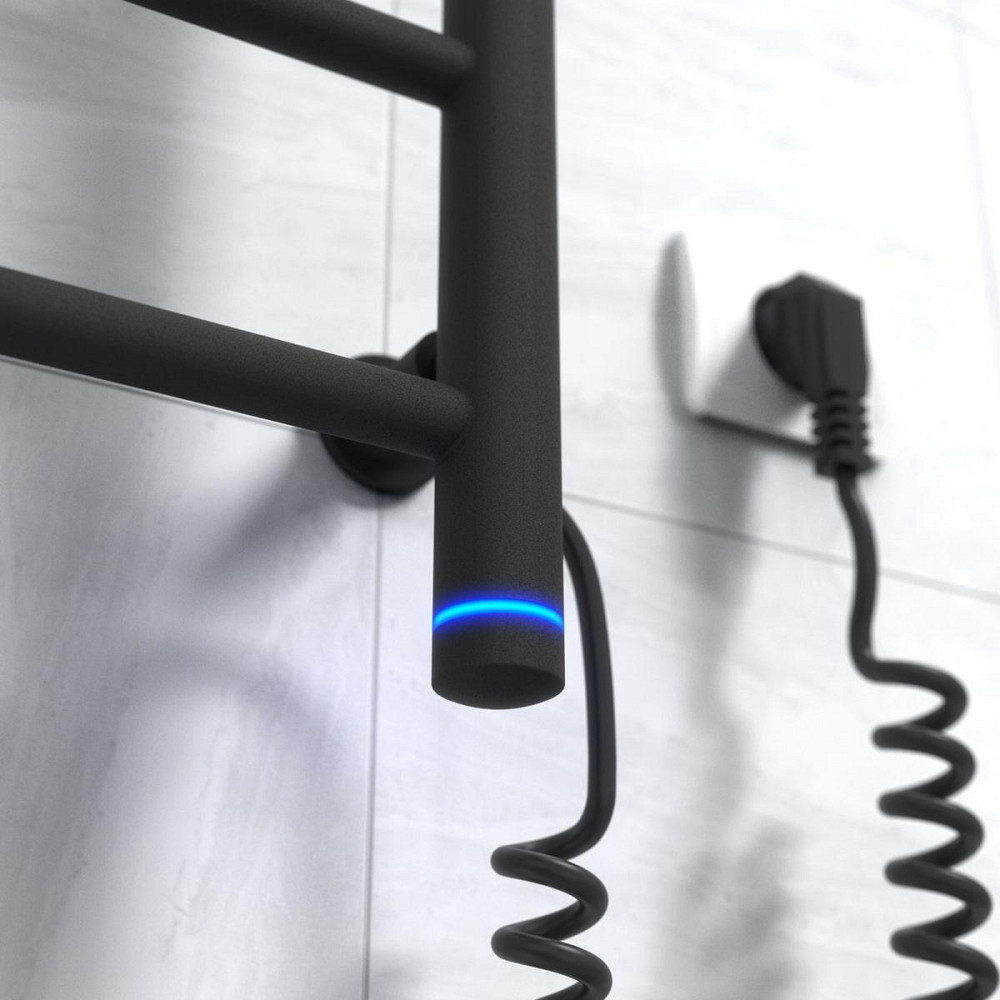 Електрична рушникосушка Laris Зебра ПРАЙМ ЧКФ6 400Х600 Е чорна S3 П/П Київ - фото 5