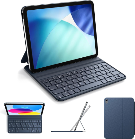 Чохол-клавіатура HOU для iPad 10 10.9" (2022) / iPad 11 11" (2025), магнітний Smart Folio, Bluetooth, синій Київ