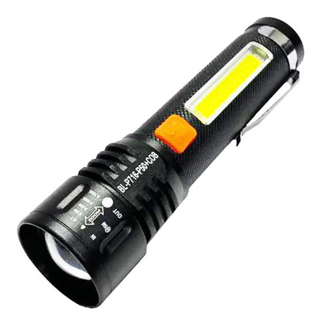 Тактичний ліхтар з діодом, Портативний ліхтар із функцією зарядки з регулюванням променя FW-27 Львів - фото 18