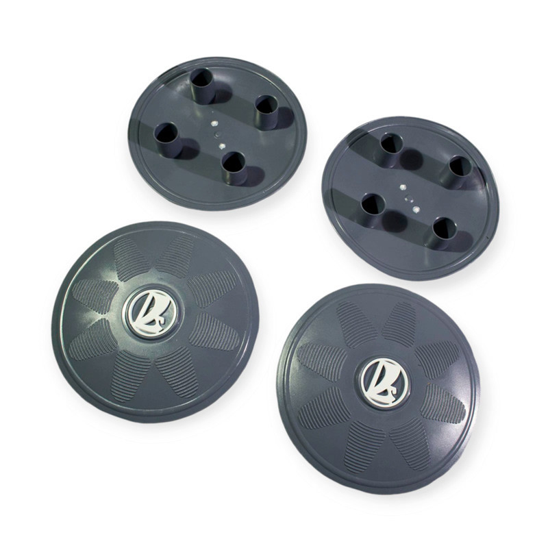 Ковпаки малі 2101-08 (на 4 болти) сірі, емблема біла "лада" (4шт) колісні Мукачево - фото 1