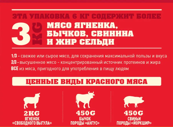 Acana Red Meat Recipе (Акана Ред) сухий корм для собак усіх порід 2 кг. Запоріжжя
