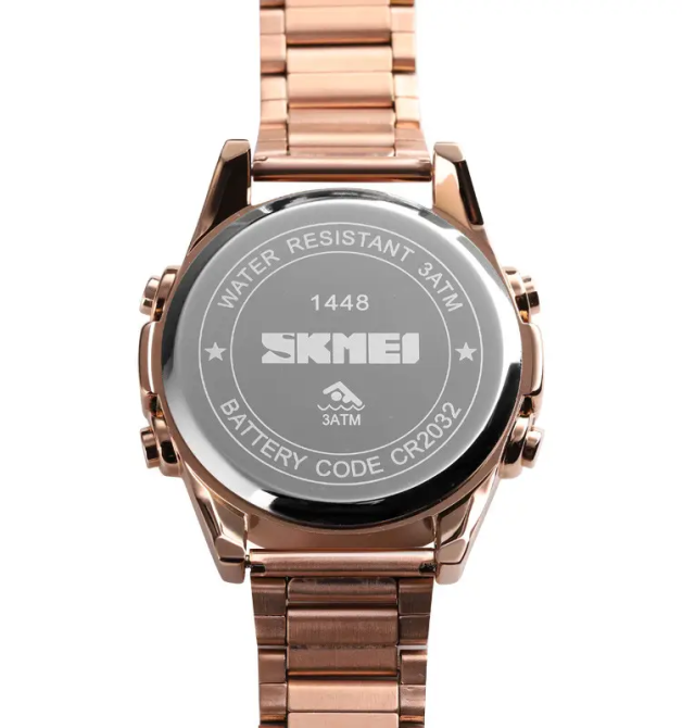 Наручний чоловічий годинник Skmei 1448 Indigo Рожеве золото Вінниця - фото 3