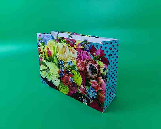 Бумажный большой горизонтальный пакет  36/22/10(артBG-111) (12 шт) Харьков