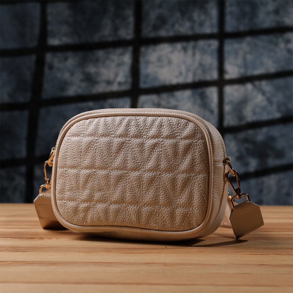 Жіноча сумка на кожен день з натуральної шкіри Vintage 22904 Білий Київ - фото 9