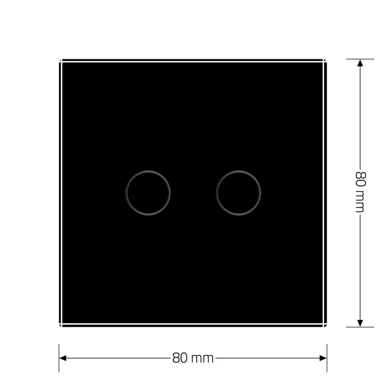Сенсорна кнопка 2 сенсора 12/24В Livolo чорний скло (VL-FC2HC-2BP) Коломыя - изображение 4