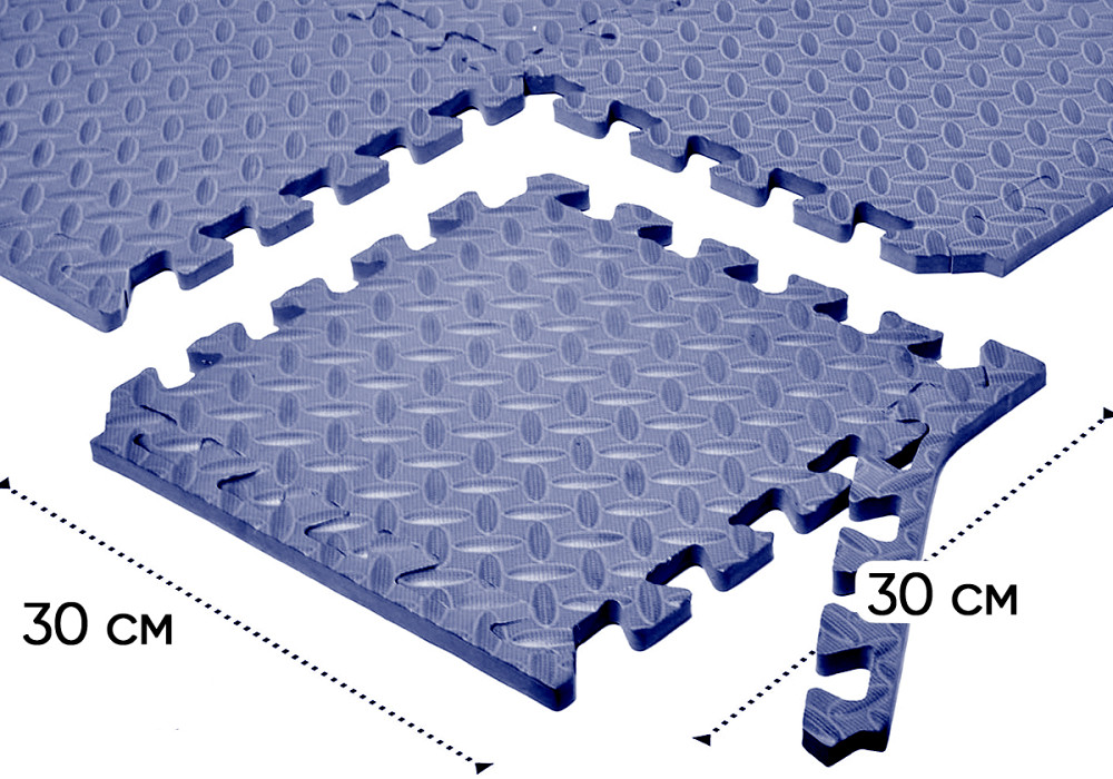 Татамі мат EasyFit 8 шт (30х30х1 см) хвіст ластівки сіній Коломия - фото 7