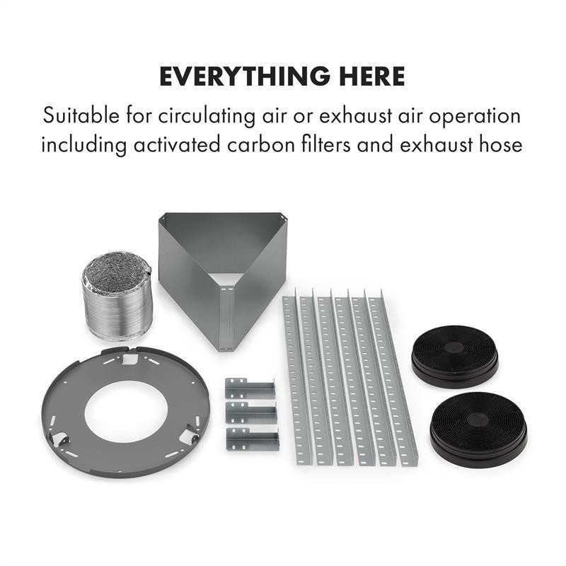 Острівна витяжка Beretta Ø35 см витяжка/рециркуляція 650 м3/год LED-фільтр з активованим вугіллям неіржавка Рівне - фото 9