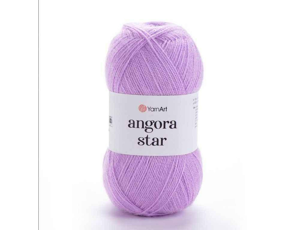 Пряжа Angora Star светло-сиреневый 80% акрил 20% шерсть 500м 100г 5шт/уп 9560 ТМ YarnArt Киев - изображение 1