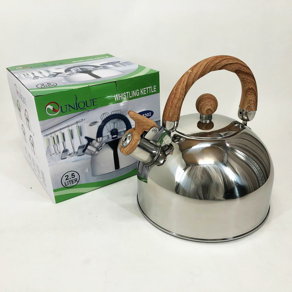Кухонный чайник с ручкой и свистком, Обычный чайник на газовую плиту со свистком с тяжелым дном GY-20 Львов - изображение 3
