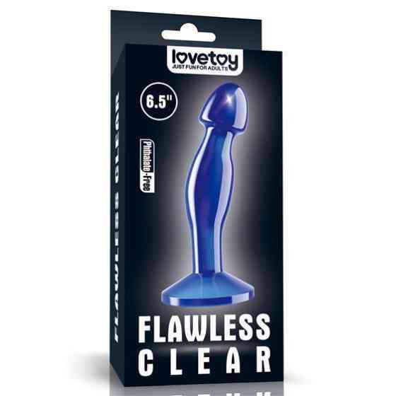 Анальна пробка - Flawless Clear Prostate Plug 6.5" Blue Sex Aura Київ