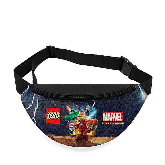 Дитяча сумка-бананка Marvel LEGO 32х15 см на пояс або через плече (5858) Київ