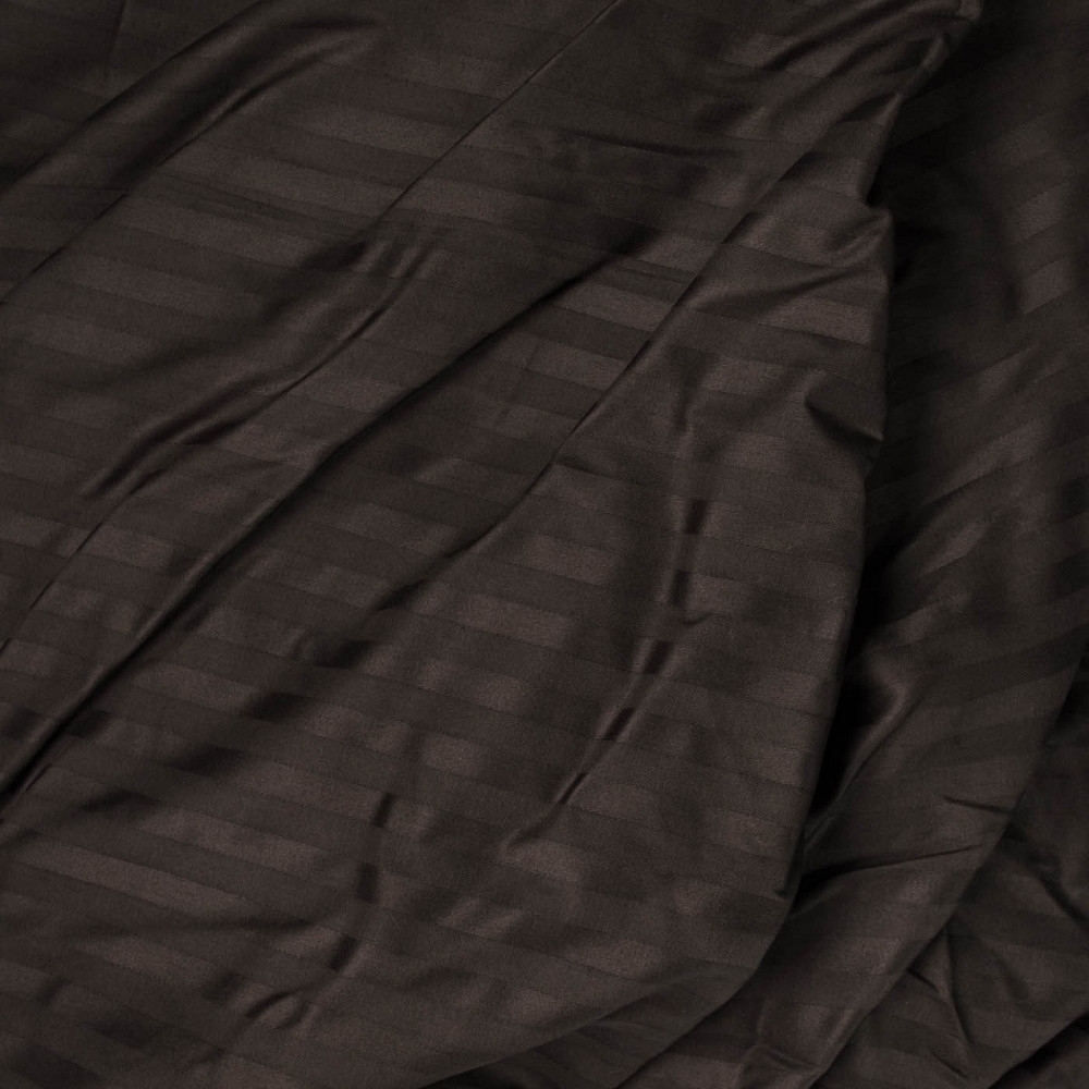 Простирадло на резинці євро страйп-сатин 100% бавовна 200х200х25см 125г/м2 (Шоколад) Суми - фото 2