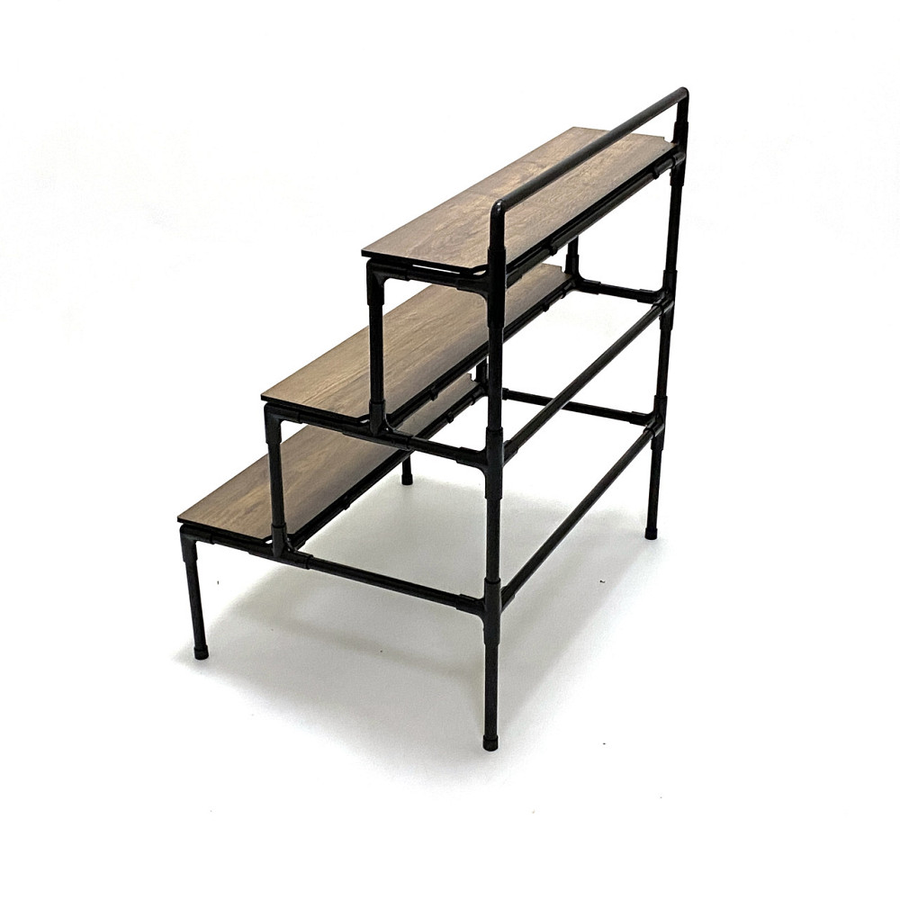 Підставка для квітів та вазонів Malva трирівнева ступінчаста металева чорна Борисполь - изображение 6