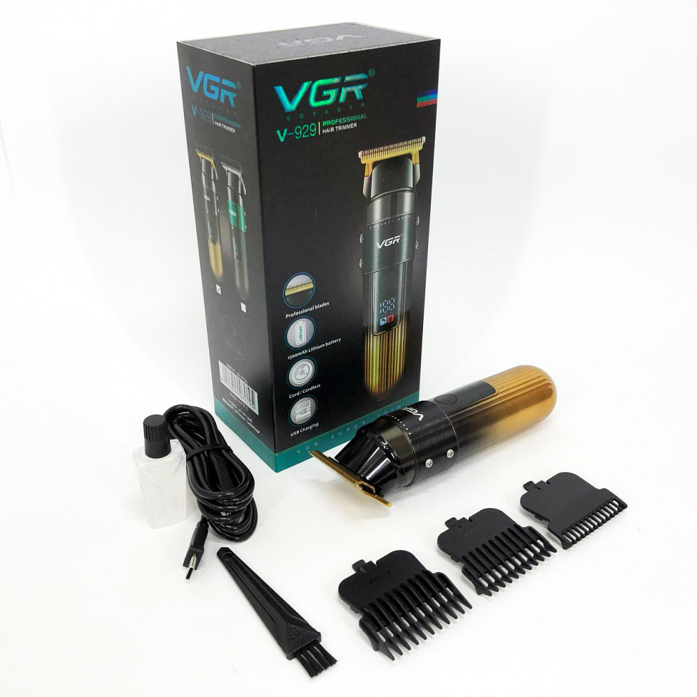 Електрична машинка з насадкою для бороди VGR V-929, Гострі професійні машинки для стрижки волосся TV-87 Львів - фото 14