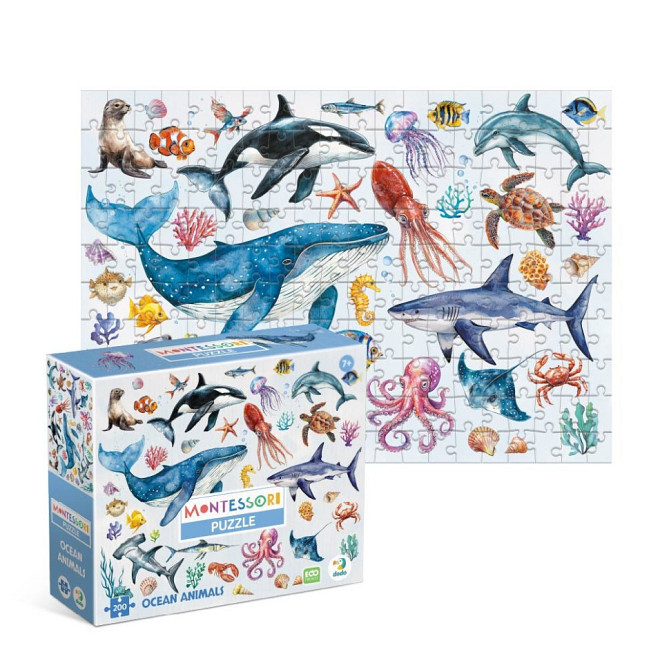 Дитячий пазл Монтессорі "Океанічні тварини" 300630, 200 елементів Вінниця - фото 2